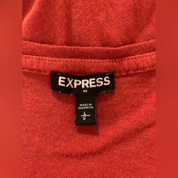 Express Brown 3/4 Sleeve Relaxed Blouse - Picture 4 of 5